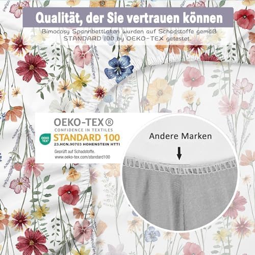 Bimocosy Spannbettlaken Spannbetttücher Laken für Babybetten Kinderbett 60x120 cm, 100% Mikrofaser,