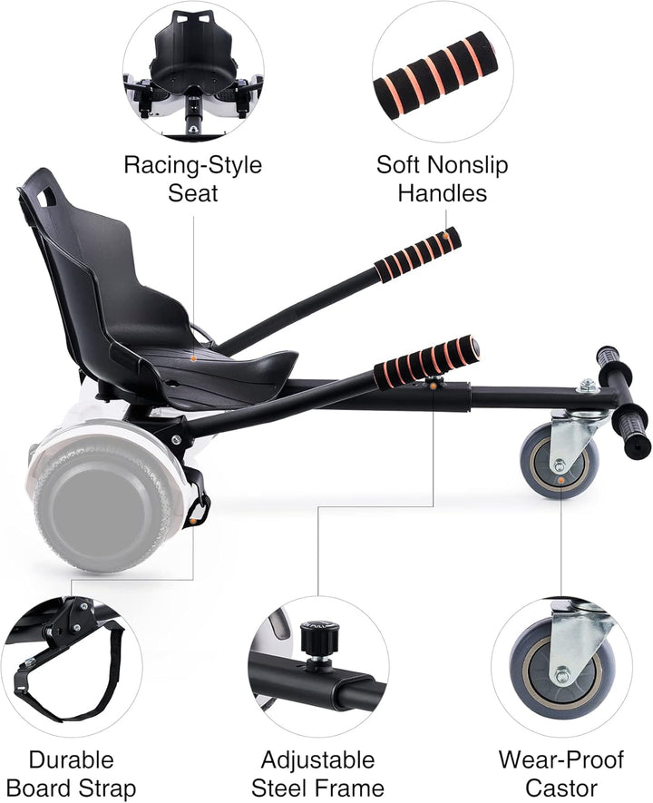 CO-Z Hoverboard Sitz Hoverkart Gokart Sitz für 6,5 Zoll 8,5 und 10 Zoll Hoverboards Sitzscooter Sitz