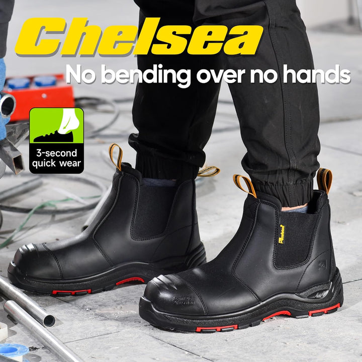 SAFEYEAR S3 Arbeitsstiefel Herren & Damen, M-8025 Sicherheitsschuhe Herren & Damen hoch ESD, wasserd