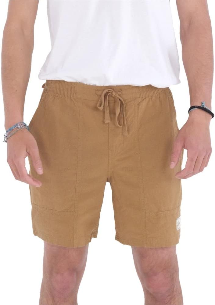 Hurley Herren Bermuda Shorts Baja Linen Volley 17' S Goldene Doodle, S Goldene Doodle
