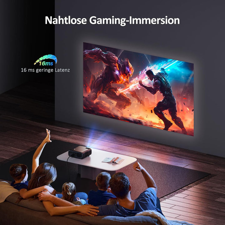 NexiGo PJ40 (Gen 3) Beamer mit WiFi und Bluetooth, kalibriert nach D65, nativem 1080P, 4K unterstütz