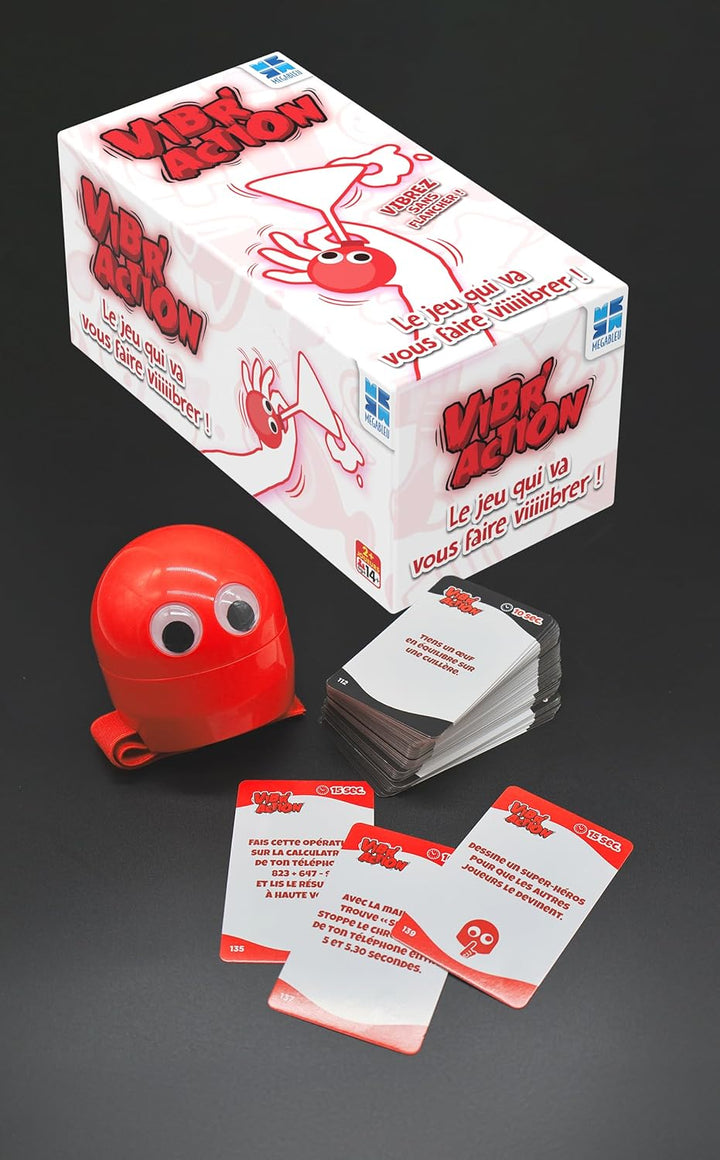 Megableu - VIBR'ACTION - Jeu de Cartes d'Ambiance Fun Pour Adultes - Jeux de Société Soirées Entre A