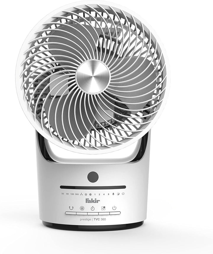 Fakir prestige TVC 360 – Leiser Designer-Tischventilator mit Fernbedienung I Ventilator mit Timer, v