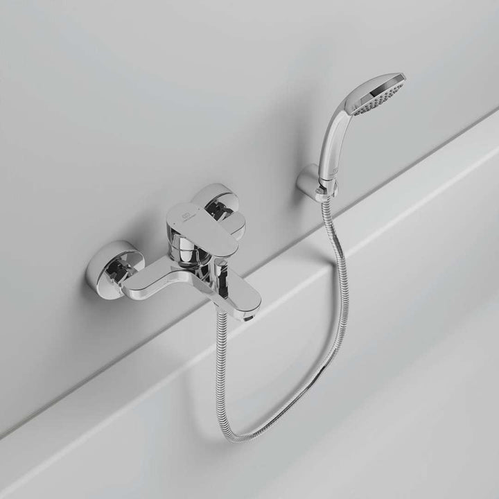 Ideal Standard BC706AA Wannenarmatur Cerafine O mit Aufsatz, chrom Hebel, Hebel