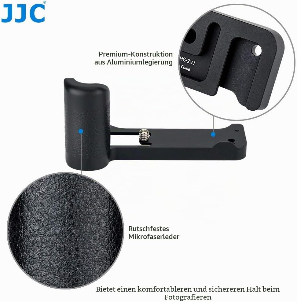 JJC Metall Kamera Handgriff für Sony ZV-1 Digitalkamera Verbessern Sie das Handgefühl für Vlogging &amp;