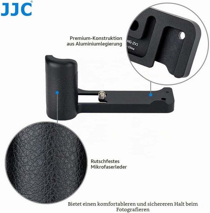 JJC Metall Kamera Handgriff für Sony ZV-1 Digitalkamera Verbessern Sie das Handgefühl für Vlogging &amp;