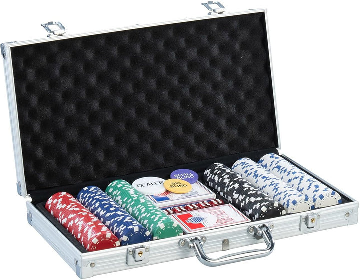 Pokerkoffer: Professionelles Poker-Set im abschliessbaren Aluminium-Koffer (Kartenspiele, Pokerspiel
