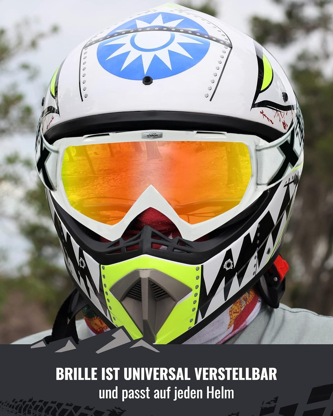 TWO-X Cross-Brille - Motocross-Brille - Kratzfeste Motorrad-Brille - Enduro & Downhill - Modell Race