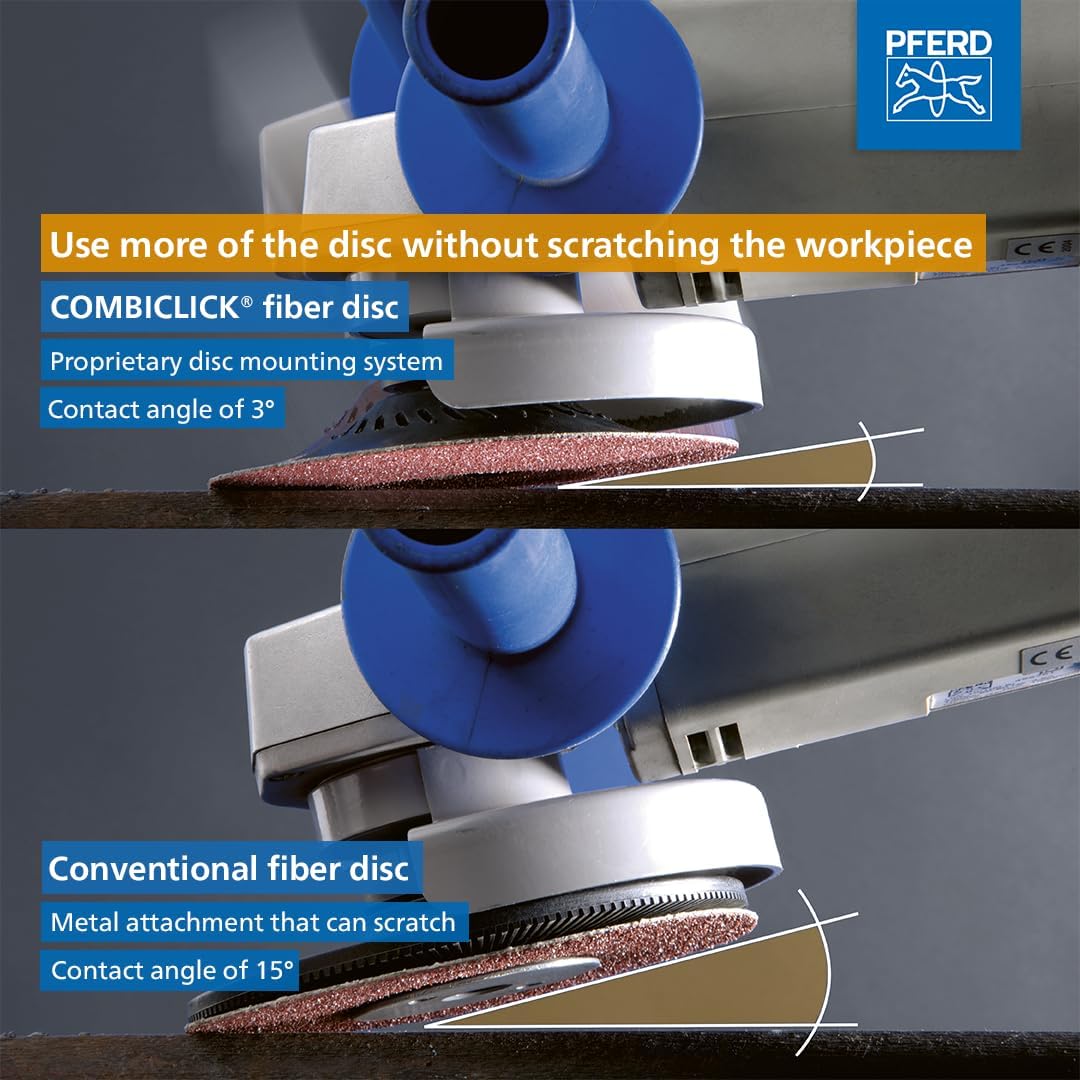PFERD-COMBICLICK-Set, 19-teilig, Fiberschleifer, Filz- und Vlieswerkzeuge, Aussen-ø 115 mm, Gewinde