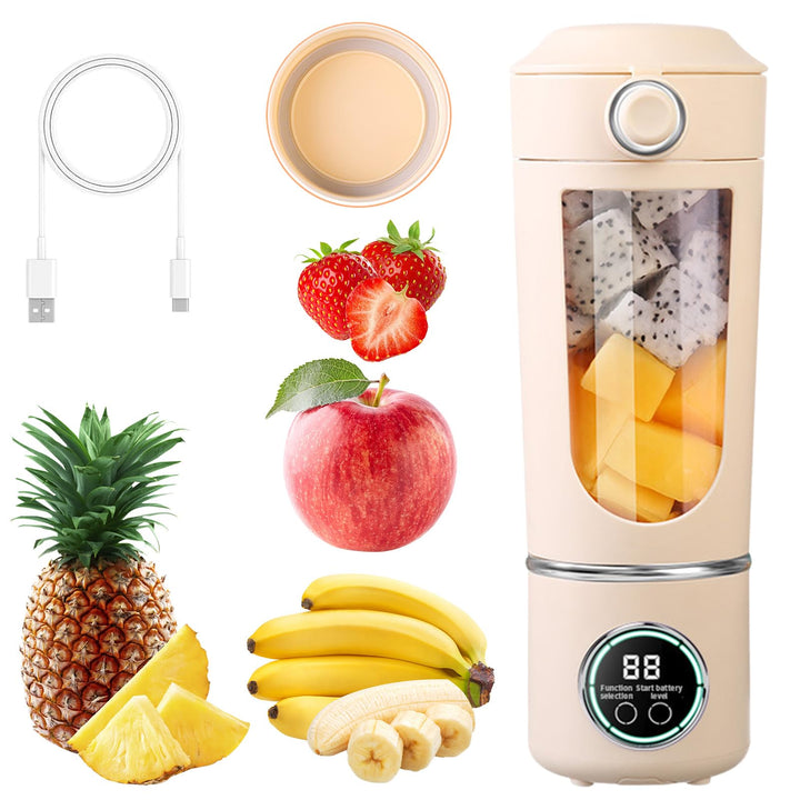 Tragbarer Mixer, 700 ml Maker to Go Mini-Standmixer mit 12-Klingen Edelstahl, Portable Blender USB A