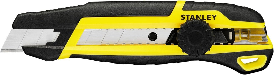 STANLEY Cuttermesser 18mm (mit Feststellrad und integriertem Abbrechmechanismus direkt im Messer, br
