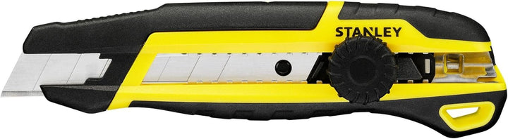 STANLEY Cuttermesser 18mm (mit Feststellrad und integriertem Abbrechmechanismus direkt im Messer, br
