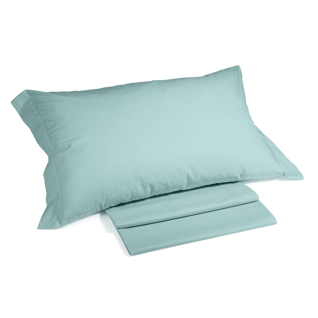 Caleffi Baumwolle, einfarbig, Bettwäsche, Wasser, Doppelbett 160 x 190 cm Aqua (Blau), 160 x 190 cm
