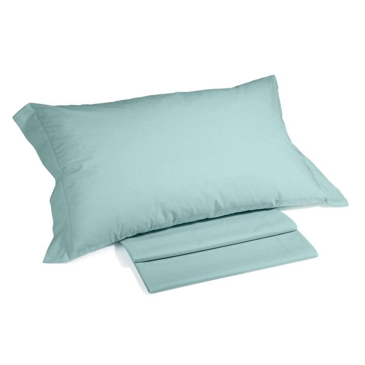 Caleffi Baumwolle, einfarbig, Bettwäsche, Wasser, Doppelbett 160 x 190 cm Aqua (Blau), 160 x 190 cm