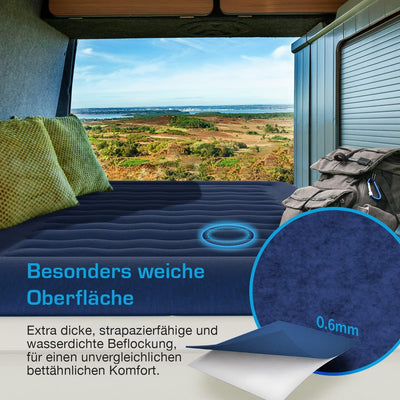Active Era Luxus Doppel Luftbett – selbstaufblasendes Gästebett mit eingebauter, elektrischer Pumpe,