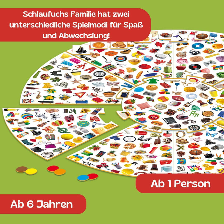 Educa - Spiel Schlaufuchs Familie | Kinderspiel | Kartenspiel | Spass für die ganze Familie | Kinder