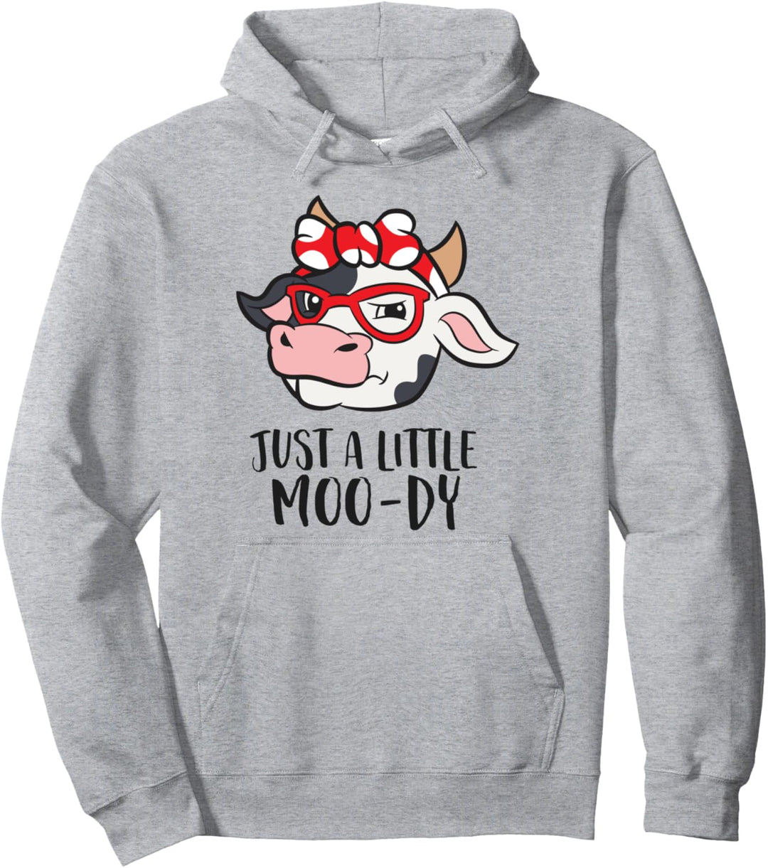 Just A Little Moo-dy Landwirt Bauer Kühe Pullover Hoodie