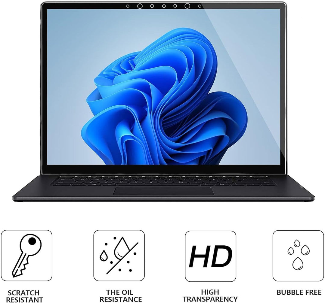 MEGOO [3 Stück] Displayschutzfolie für Surface Laptop 5/4/3 13,5 Zoll, gehärtetes Glas/einfache Inst