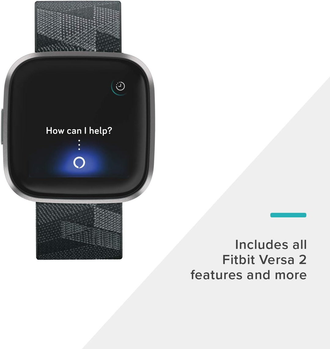 Fitbit Versa 2 Health & Fitness Smartwatch SE (NFC), Charcoal - Iron Mist Grey Aluminum Versa 2 SE R