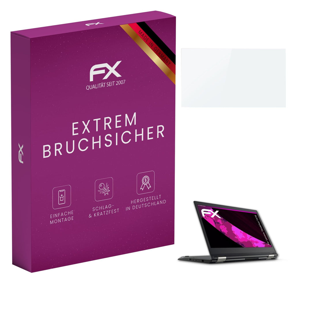 atFoliX Glasfolie kompatibel mit Lenovo ThinkPad T470 Panzerfolie, 9H Hybrid-Glass FX Schutzpanzer F