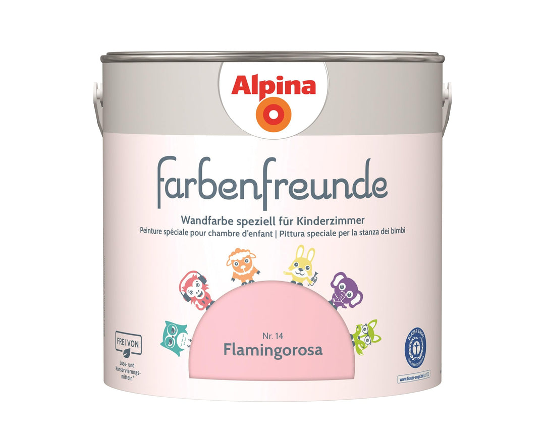 Alpina Farbenfreunde Nr. 14 Flamingorosa 2,5 Liter matt, Flamingorosa