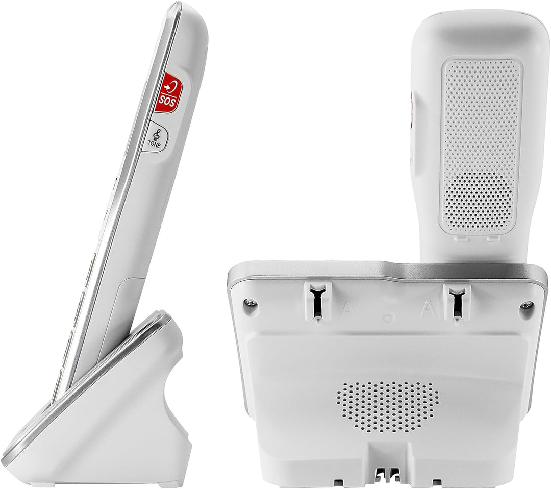 Geemarc Amplidect 595 Photo Duo - Verstärkte Festnetztelefone mit SOS-Funktion, starkem Klingelton u