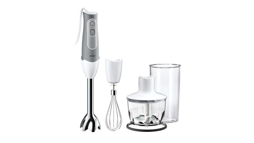 Braun Household De'Longhi MQ535 Braun Multiquick 5 MQ 535 Sauce Stabmixer weiss-grau, Edelstahl