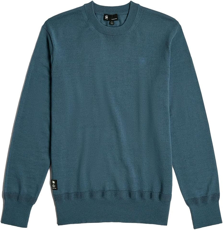 G-STAR Herren Premium Core Knitted Sweater M Blau (Avio D25174-d847-1820), M Blau (Avio D25174-d847-