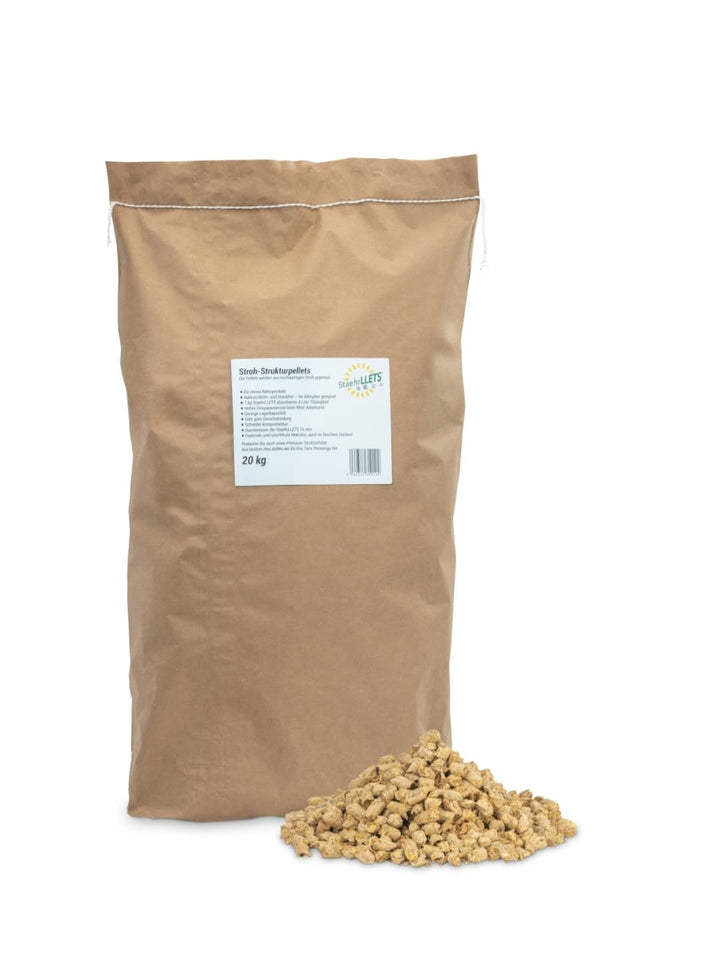 StaehrLLETS Strohpellets Einstreu Stroh Tier Streu Pellet Stall Pferde Box Biotonne 20 kg, statt Säg