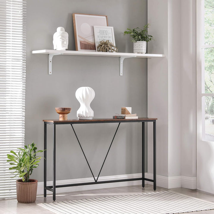 VASAGLE Konsolentisch, Flurtisch, Beistelltisch, Eingangsbereich, Wohnzimmer, stabiles Stahlgestell,