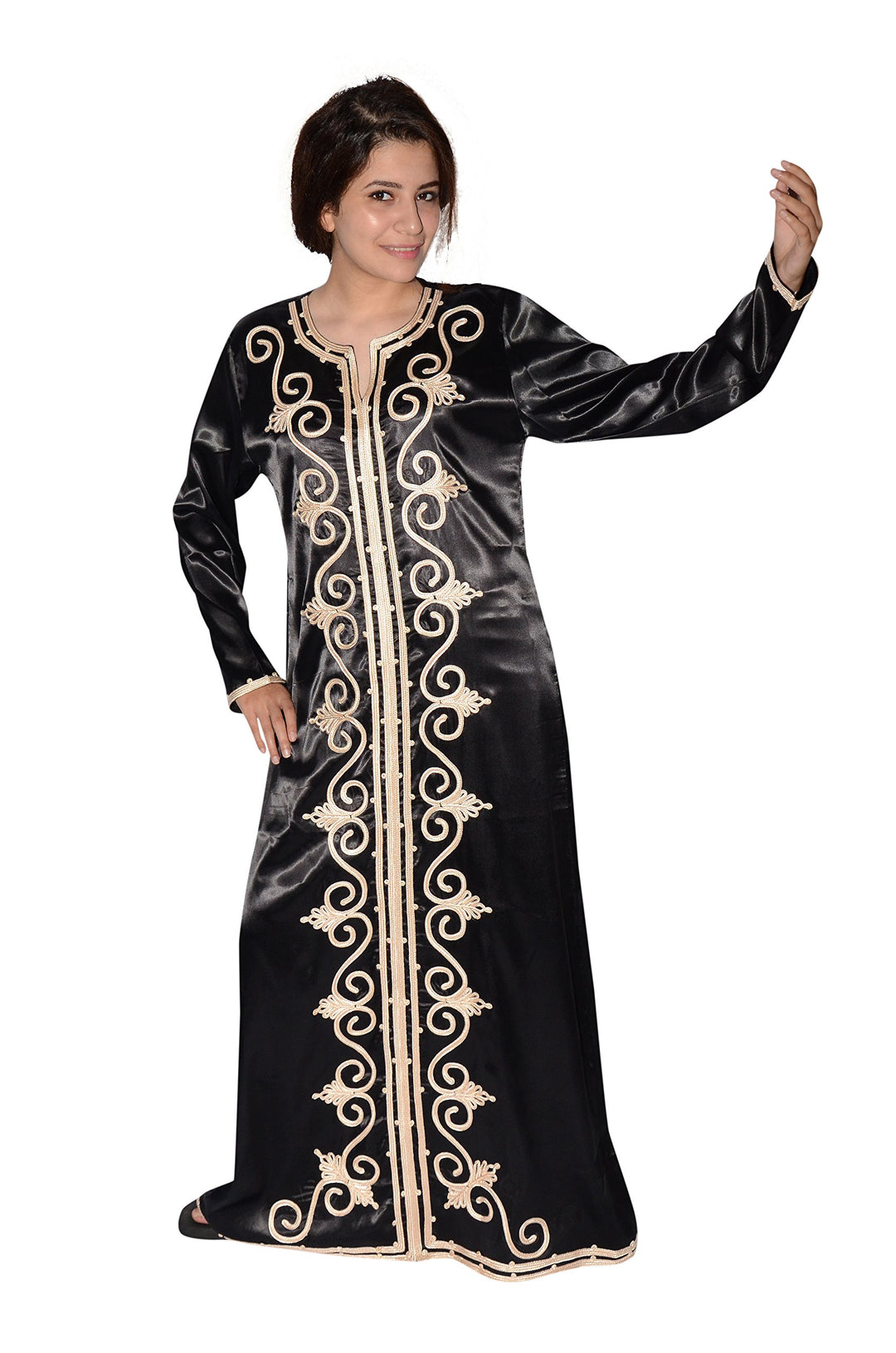 Egypt Bazar Klassischer Damen-Kaftan - Hauskleid, Abaya