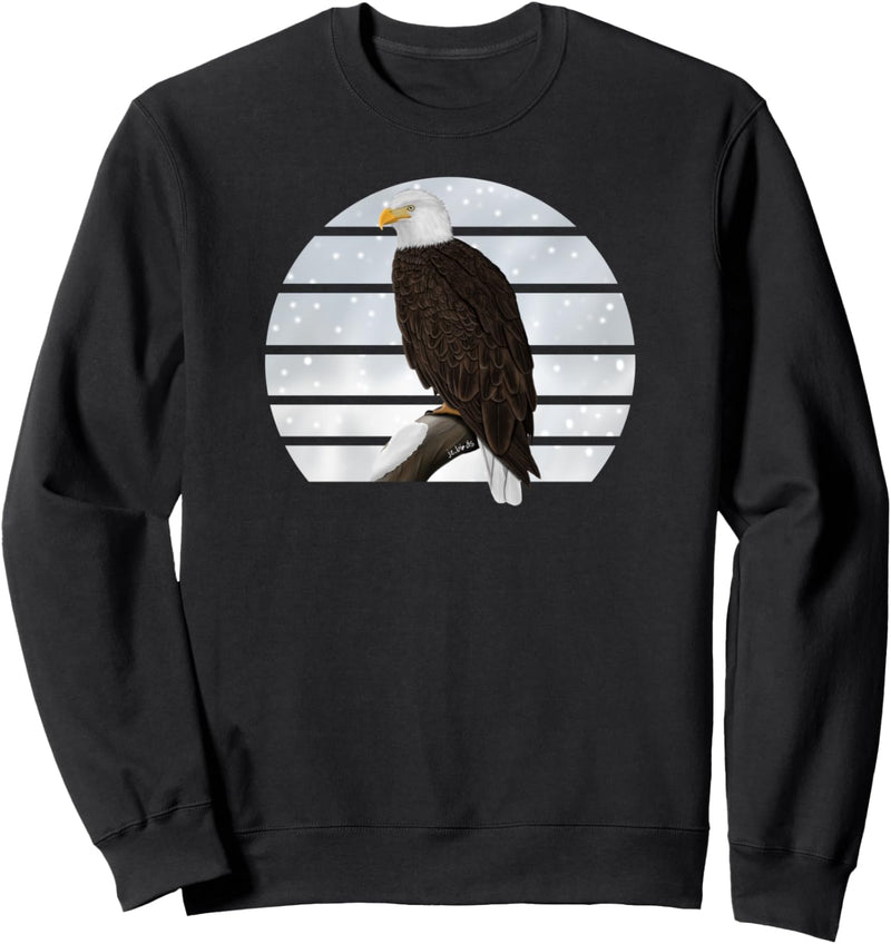 Weisskopfseeadler im Schnee Vogel Ornithologe Biologe Sweatshirt