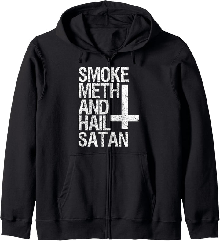 Smoke Meth Hail Satan Funny Satanic Kapuzenjacke