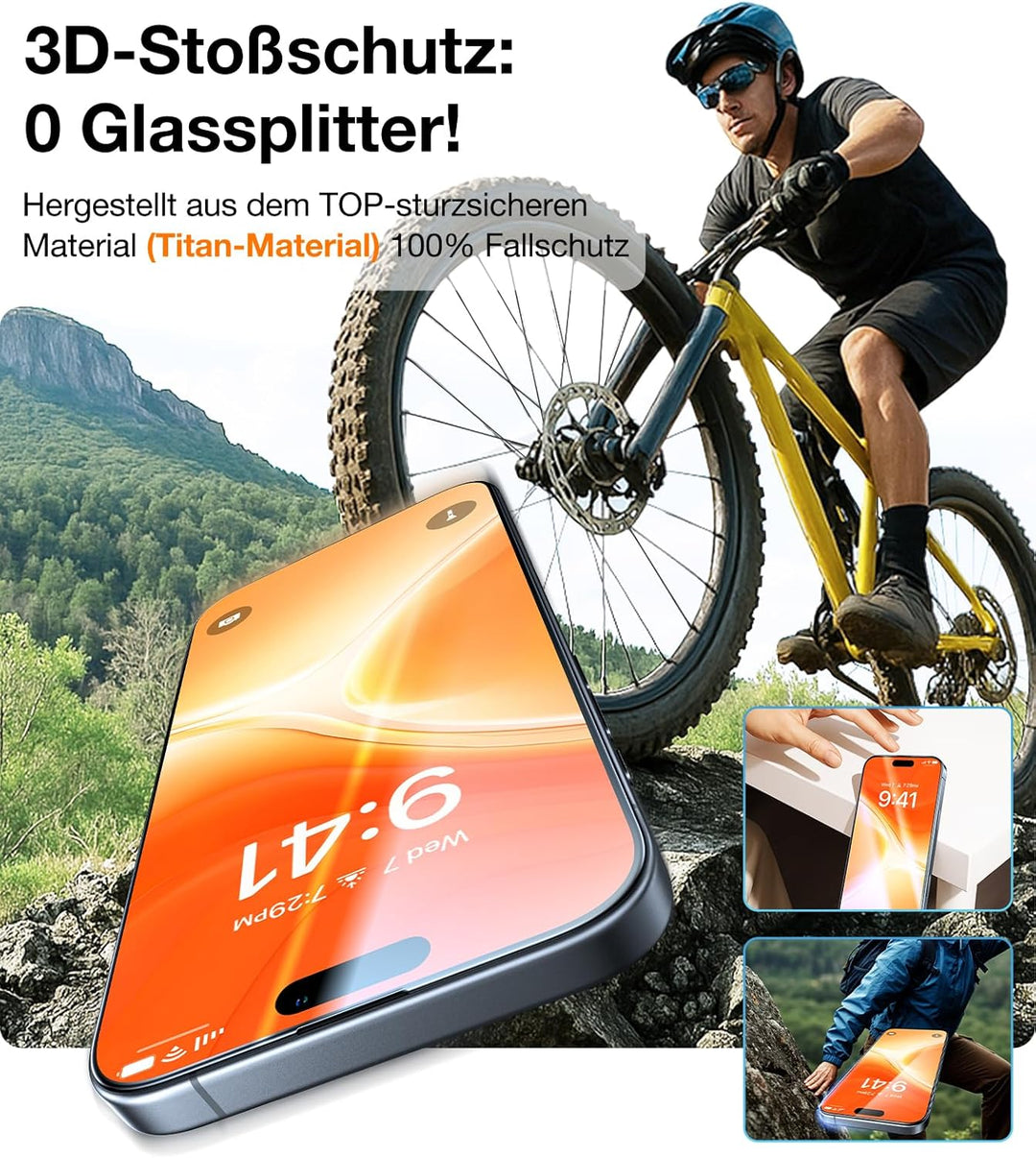 TORRAS für iPhone 13/13 Pro Glas, iPhone 14 Schutzglas [Unzerbrechlich TOP 9H Schutz] Militärniveau