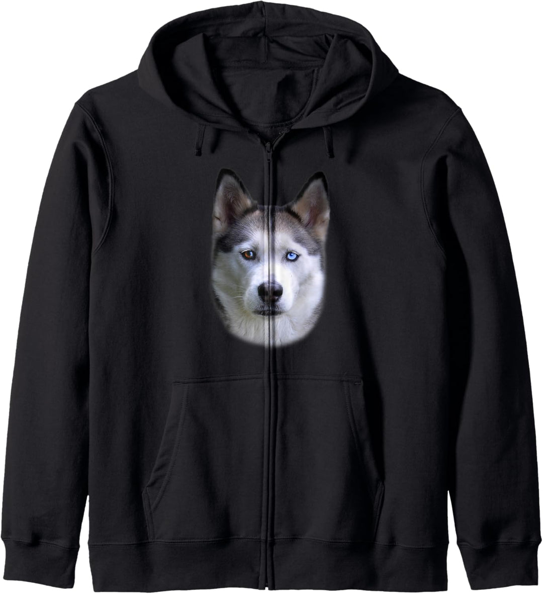 Sibirischer Husky Gesicht Kapuzenjacke
