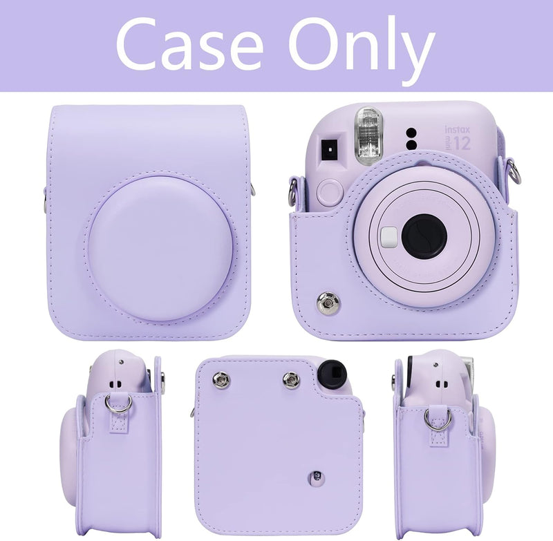 Aenllosi PU Leder Tasche Schutzhülle für Fujifilm Instax Mini 12/Mini 11 Sofortbildkamera Reisetasch