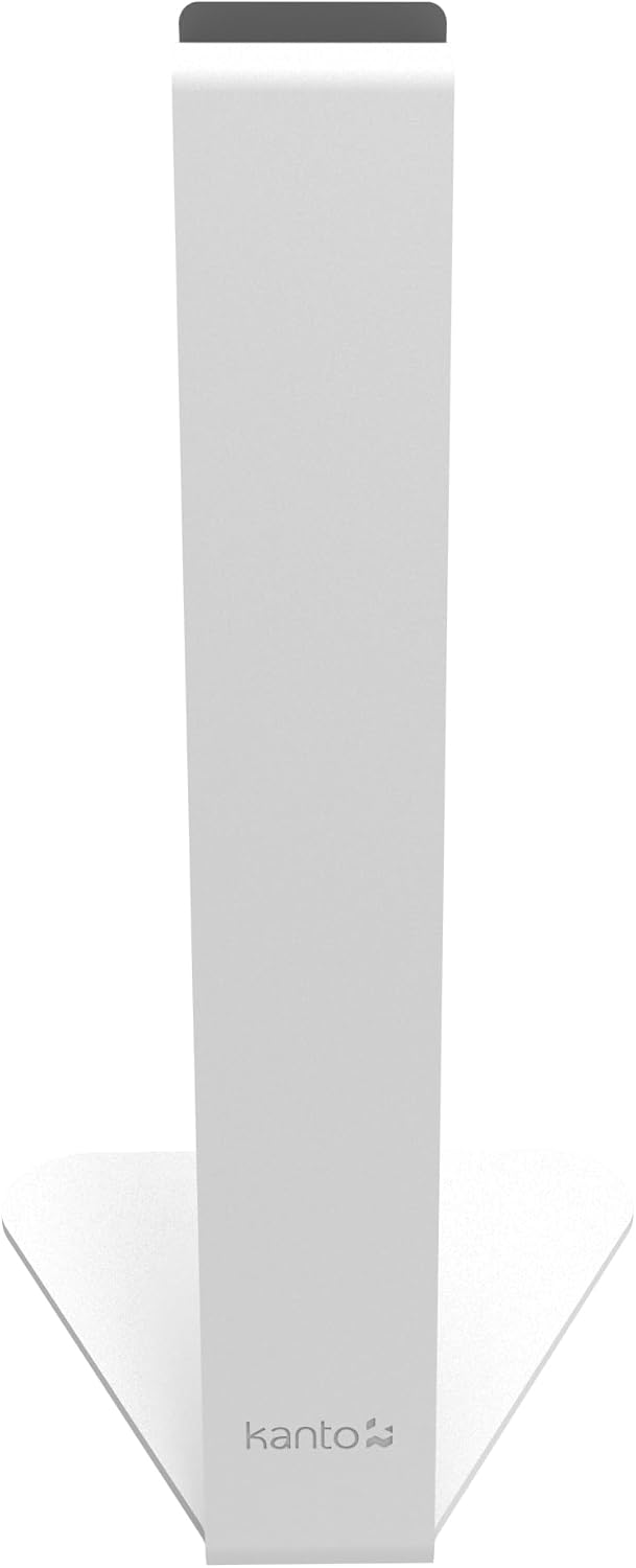 Kanto H1W Universal Headphone Stand with Curved Silicone Padding | White, White