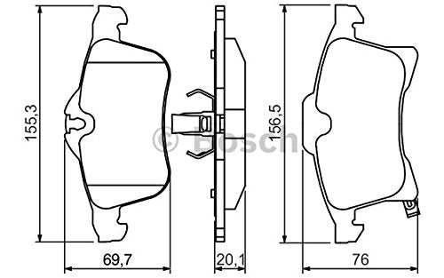BOSCH 0 986 424 707 4x Bremsbeläge vorne
