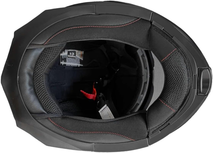 Klapphelm Integralhelm Helm Motorradhelm RALLOX 109 schwarz/matt mit Sonnenblende (S, M, L, XL) Grös
