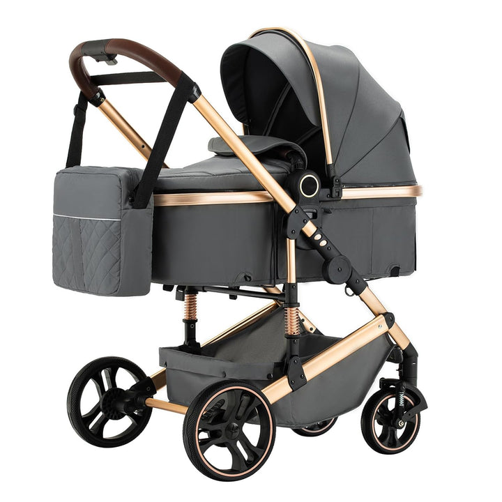 kinderwagen 3 in 1 Kombikinderwagen für Neugeborene robustes leichtes Aluminiumgestell geeignet bis