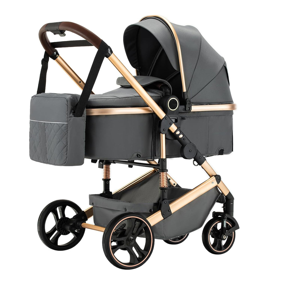 BEBBY Kinderwagen, Standard-Kinderwagen, Kinderwagen 3 in 1,Kinderwagen mit Faltbarem Tragbarem für