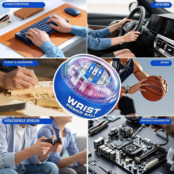 Gyroball Handtrainer, Handgelenk Trainer zur Stärkung von Armen, Fingern, Handgelenkknochen und Musk