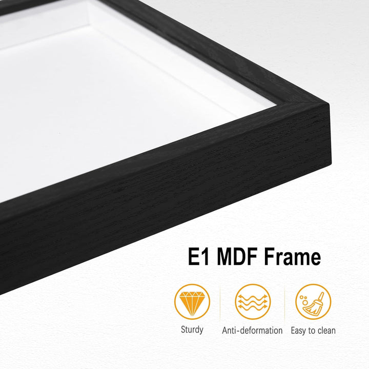 EUGAD 3er Set 3D Bilderrahmen zum Befüllen, Objektrahmen 20x20 cm, tiefer Rahmen für Objekte bis 3 c