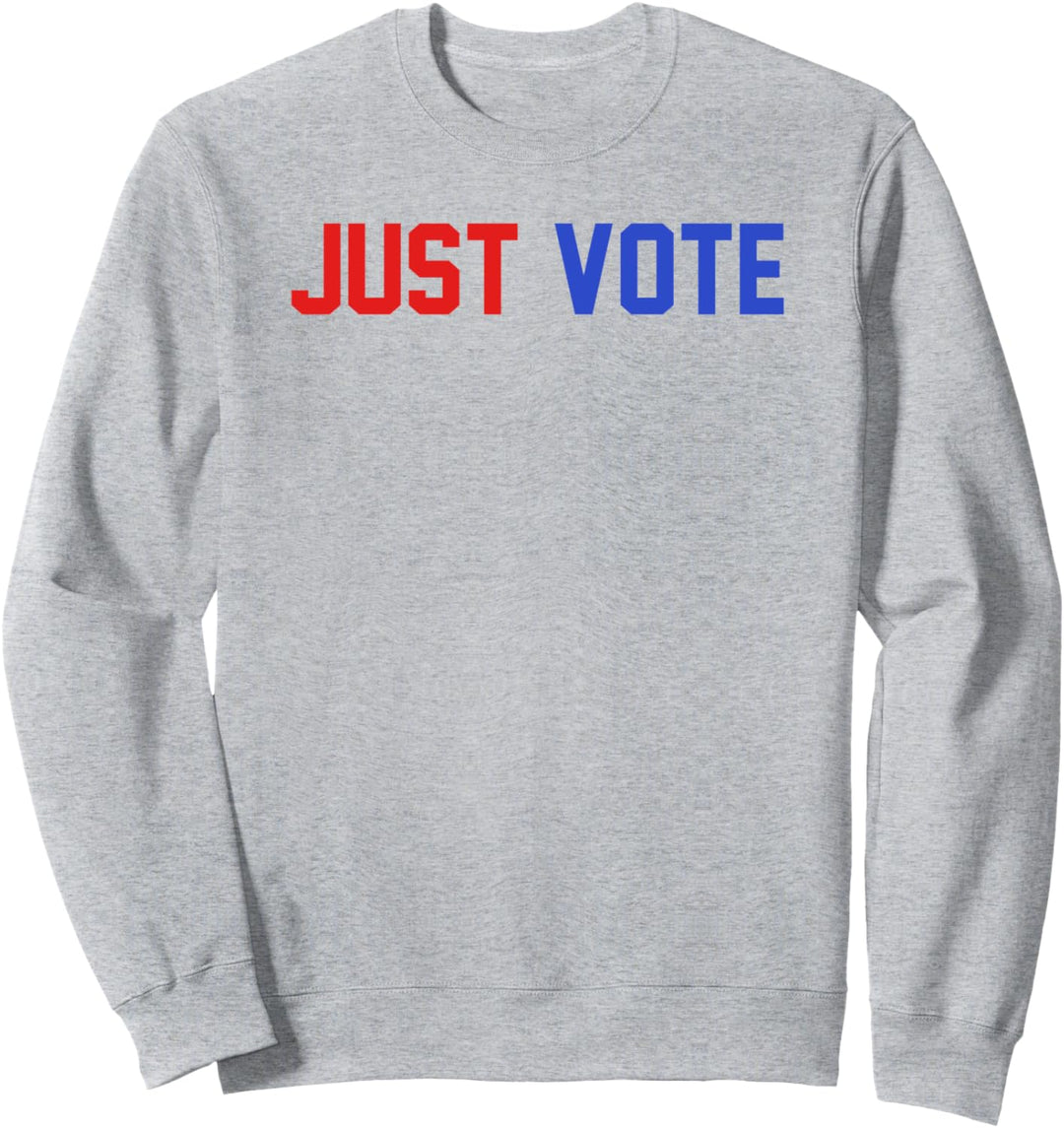 Just Vote Simple Red & Blue Bold Text Sweatshirt