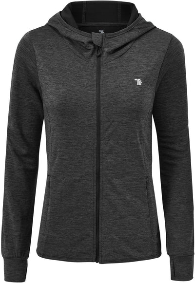 Damen Laufjacke Sportjacke Trainingsjacke Langarm Fitness Yoga Jacke Leicht Atmungsaktive Full Zip S