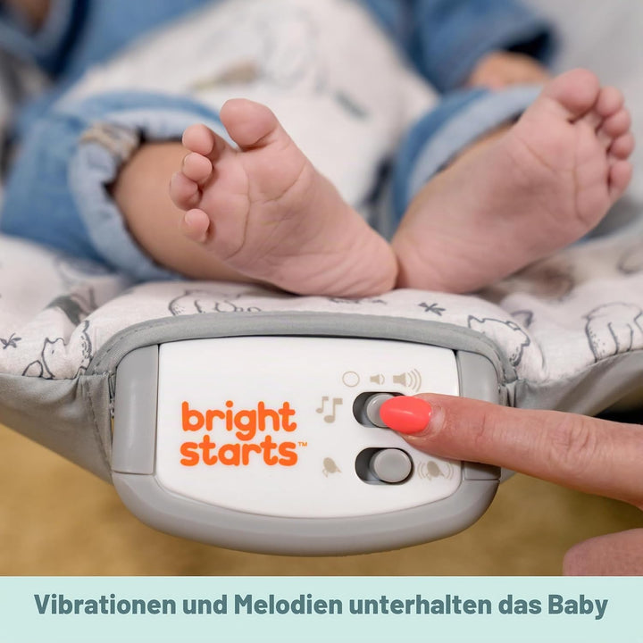 Bright Starts, Disney Winnie the Pooh Classic Pals Vibrierende Babywippe Babyschaukel mit Melodien &amp;