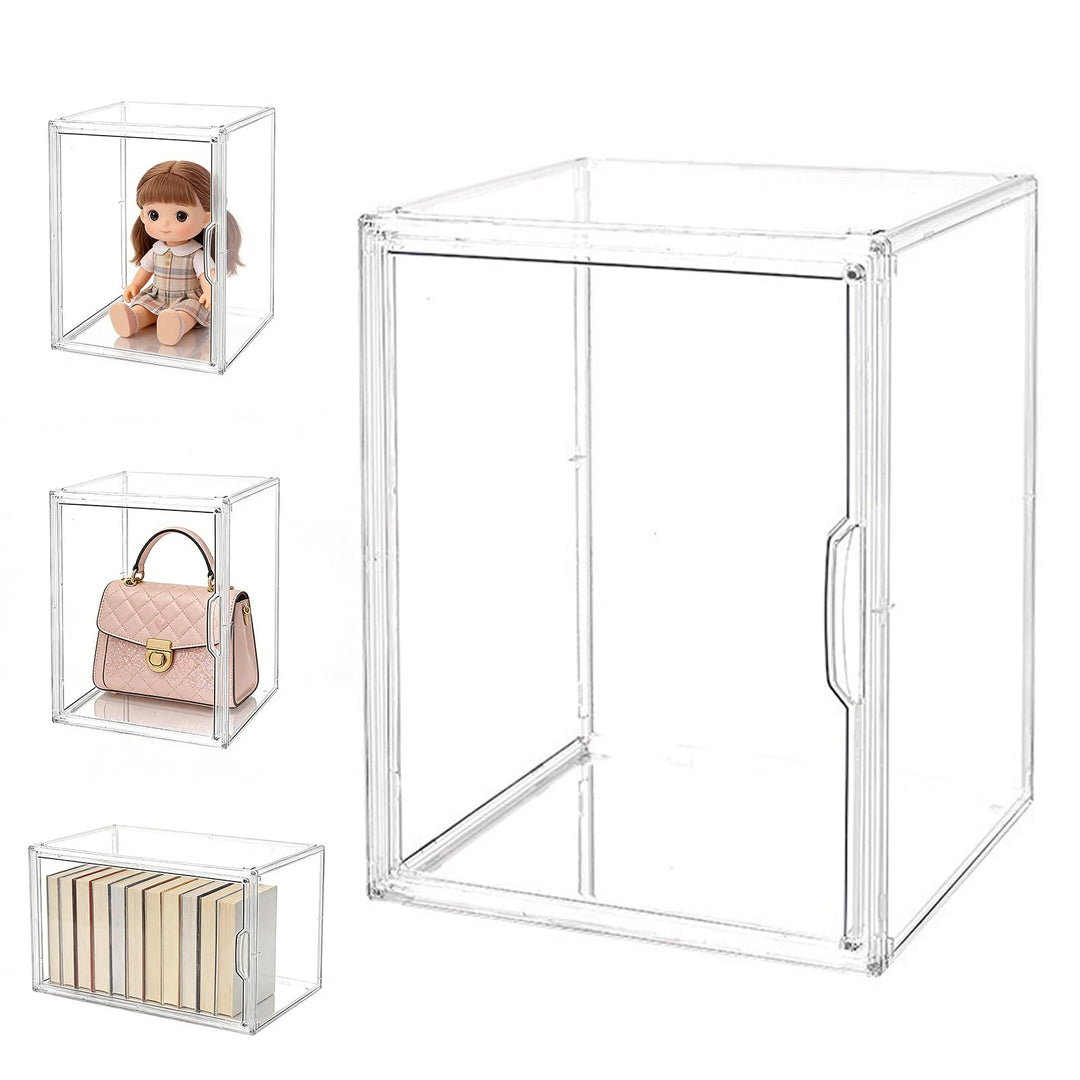 Transparente Schuhkartons mit magnetischer Tür, 36x27x27cm staubdichte, durchsichtige stapelbare Pup