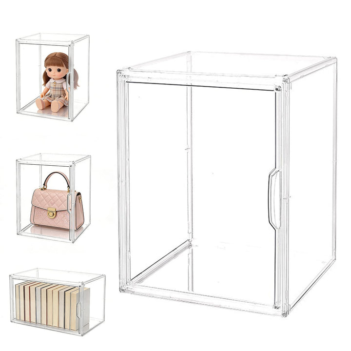 Transparente Schuhkartons mit magnetischer Tür, 36x27x27cm staubdichte, durchsichtige stapelbare Pup