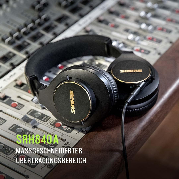 Shure SRH840A Over -Ear Over -Ear -Kabel -Kopfhörer für kritisches Hören und Überwachung, profession