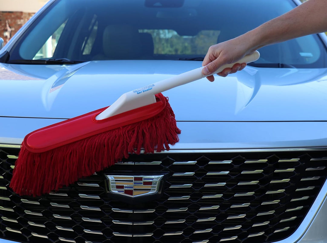 The Original California Car Duster Staubwedel mit Kunststoffgriff, Rot